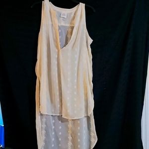Cream dress overlay